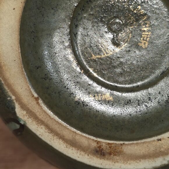 Antique Alfred Stellmacher  Christmas Pottery Vase Holly Berry - Picture 7 of 8